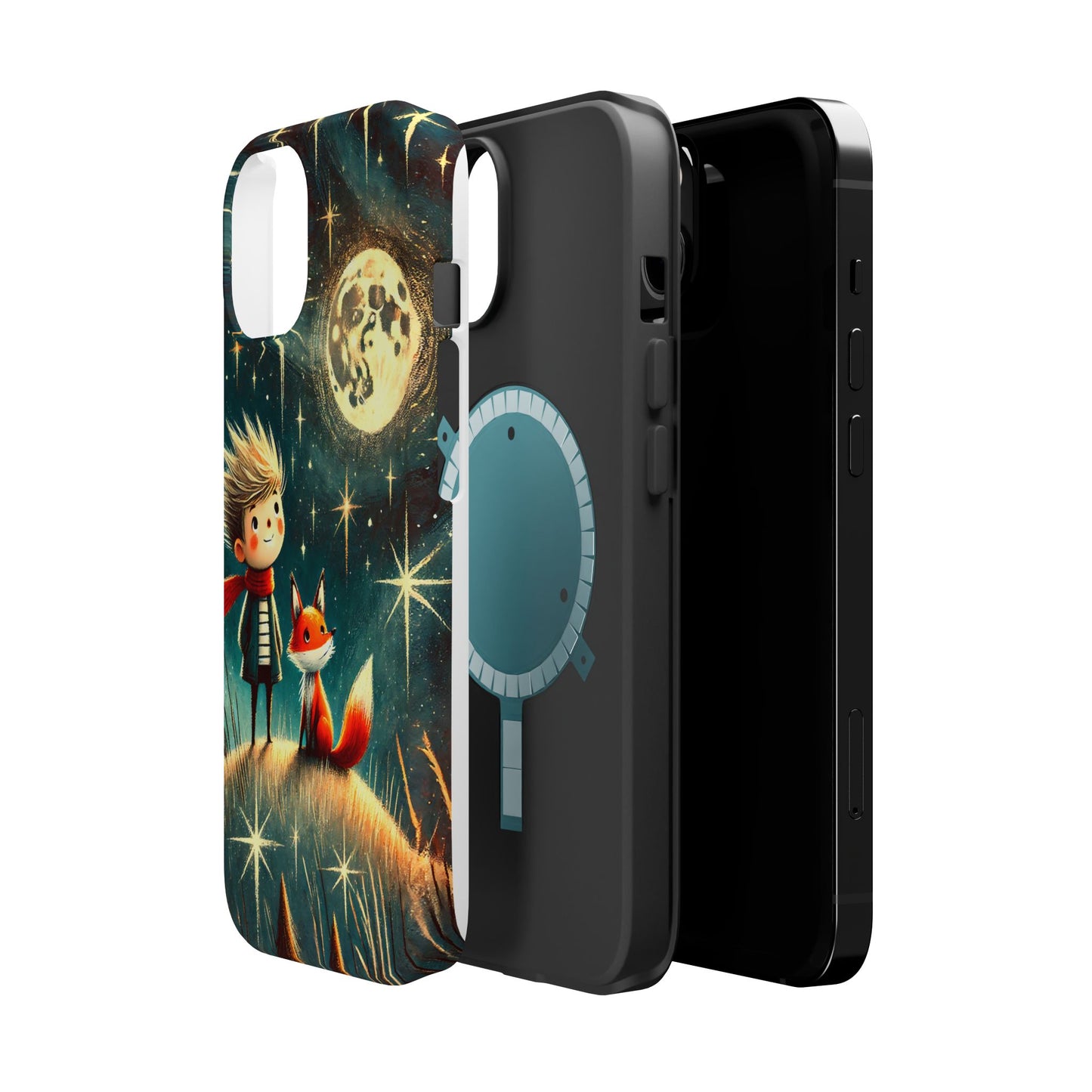 Whimsical Space Adventure Magnetic Phone Case - Kid-Friendly Design