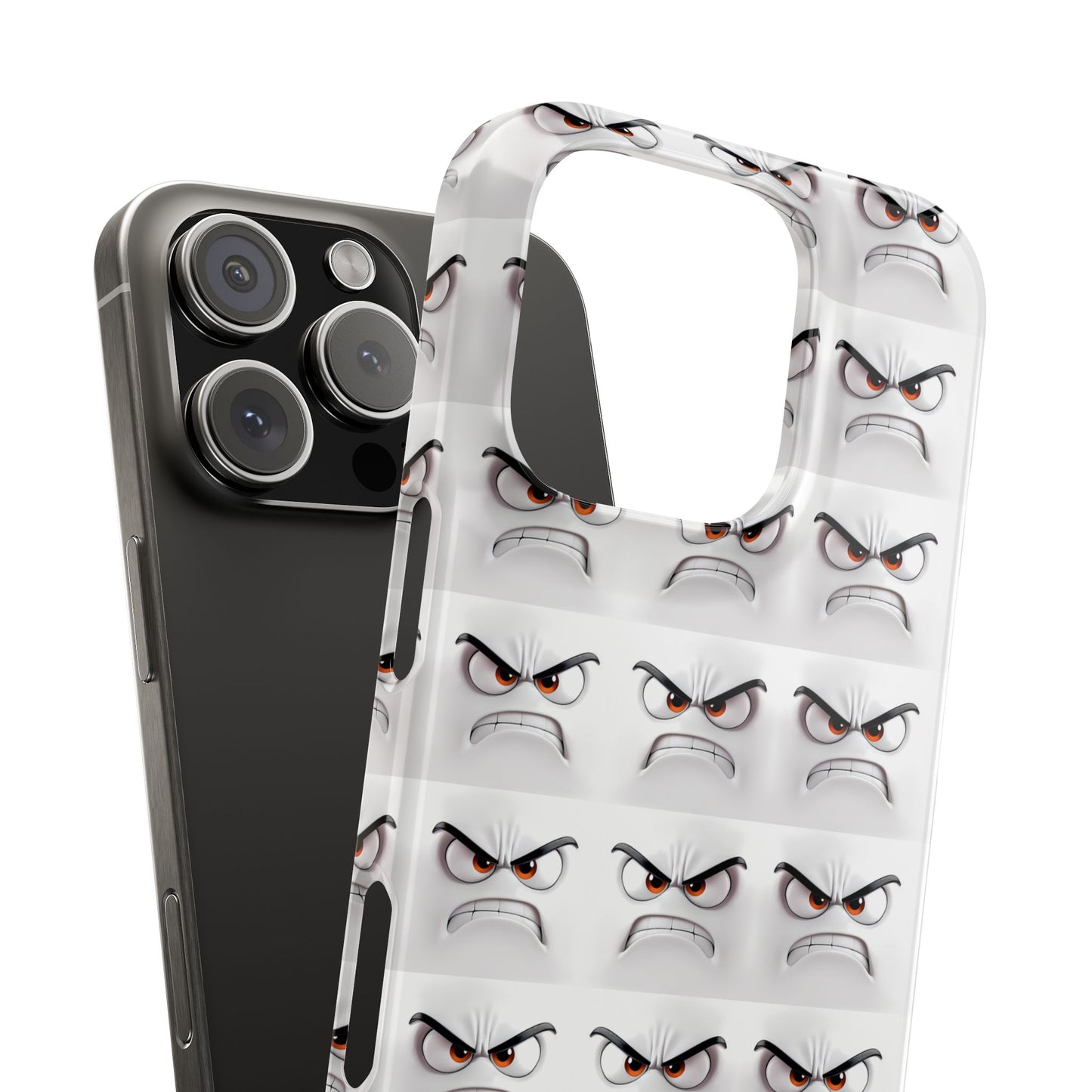 Expressive Slim Phone Case – Angry Face Design for Bold Personalities