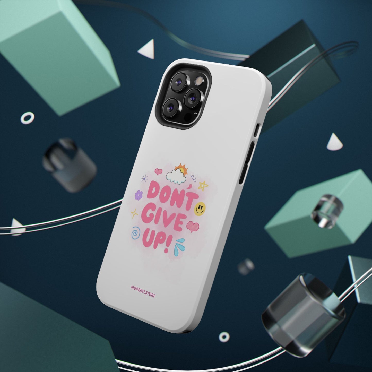 Inspirational Phone Case - "Don't Give Up!" Impact-Resistant Design