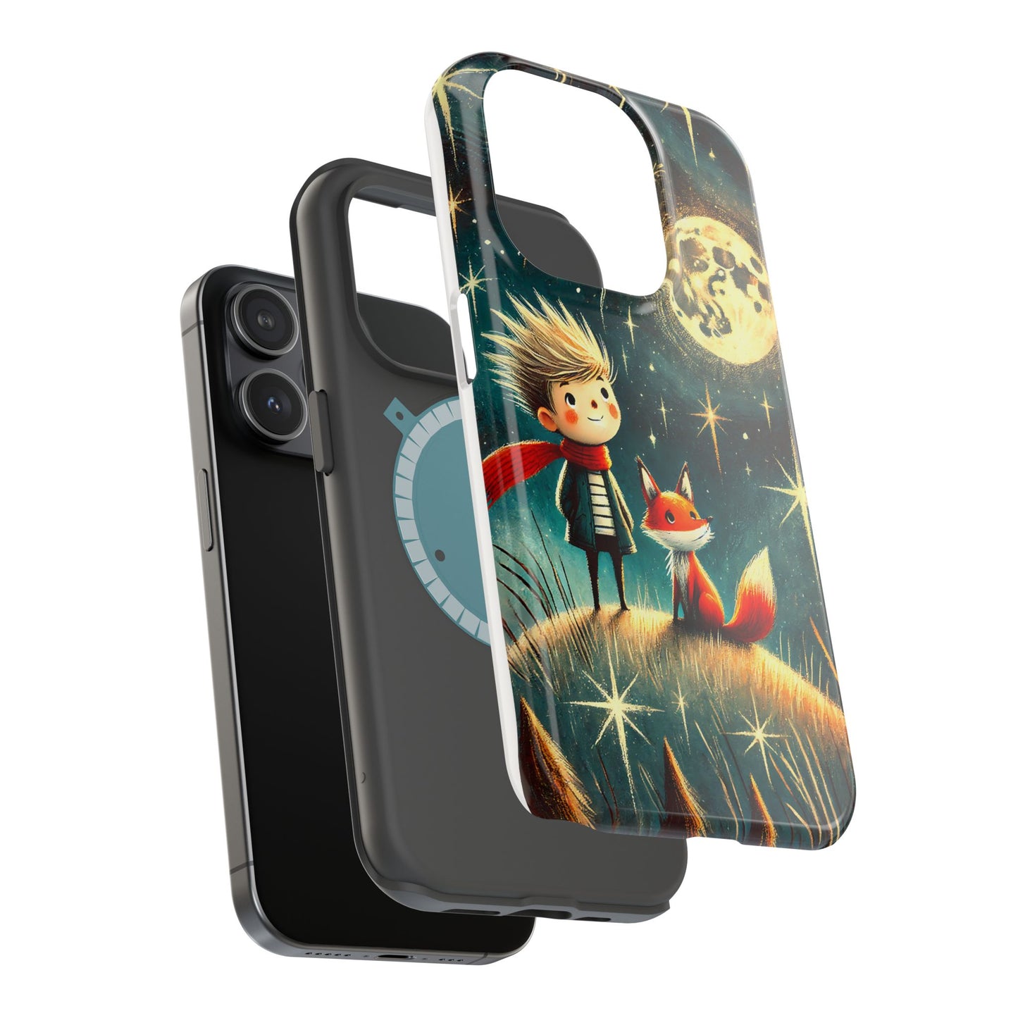 Whimsical Space Adventure Magnetic Phone Case - Kid-Friendly Design