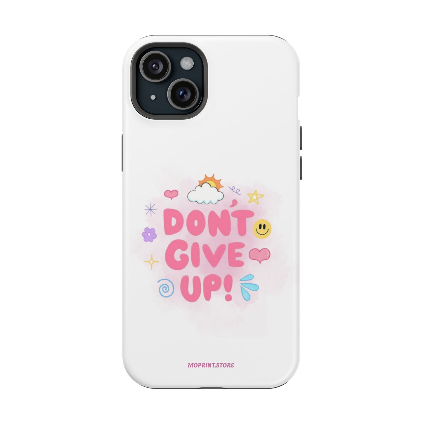 Inspirational Phone Case - "Don't Give Up!" Impact-Resistant Design
