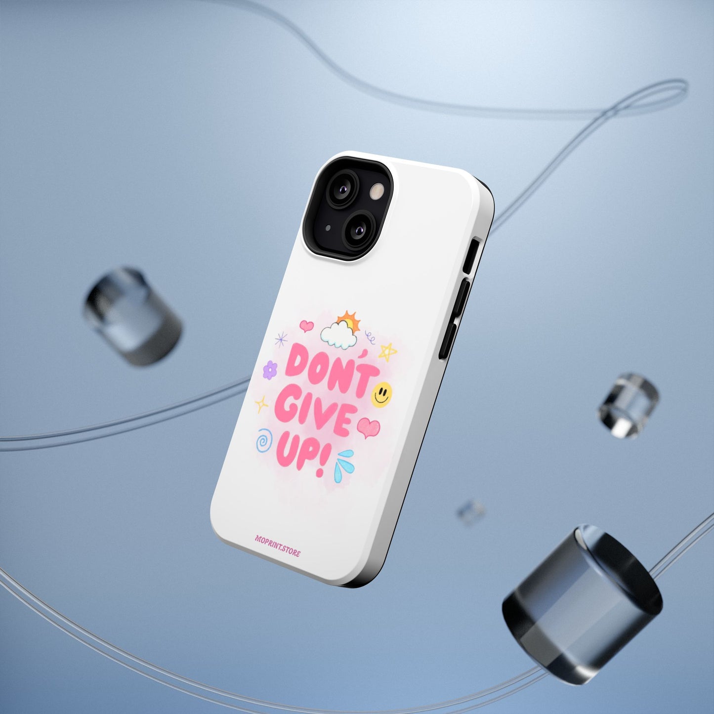 Inspirational Phone Case - "Don't Give Up!" Impact-Resistant Design