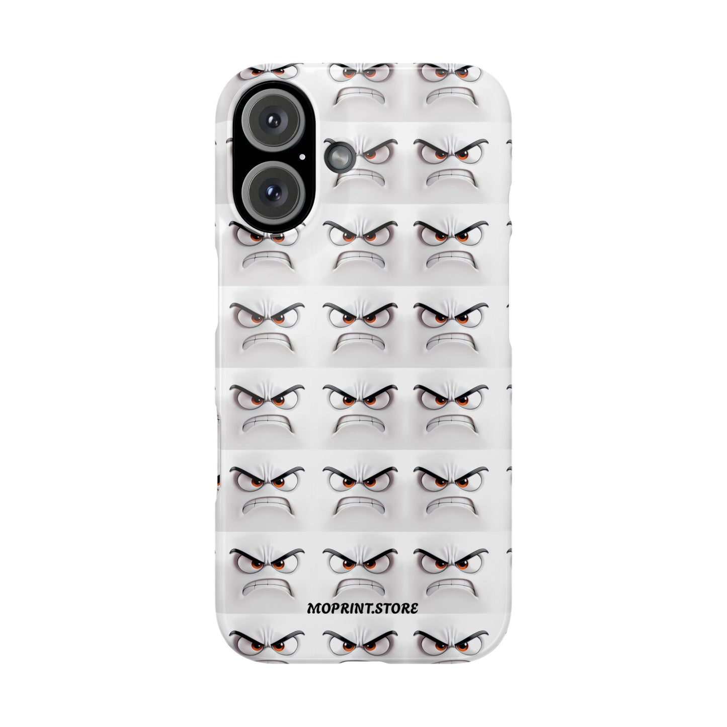 Expressive Slim Phone Case – Angry Face Design for Bold Personalities