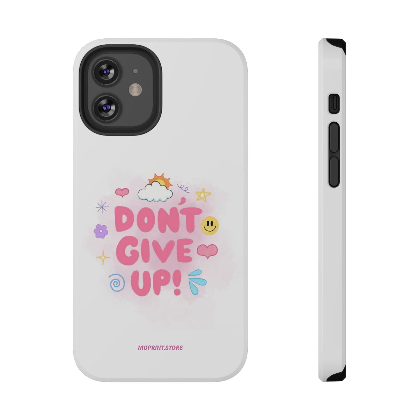 Inspirational Phone Case - "Don't Give Up!" Impact-Resistant Design