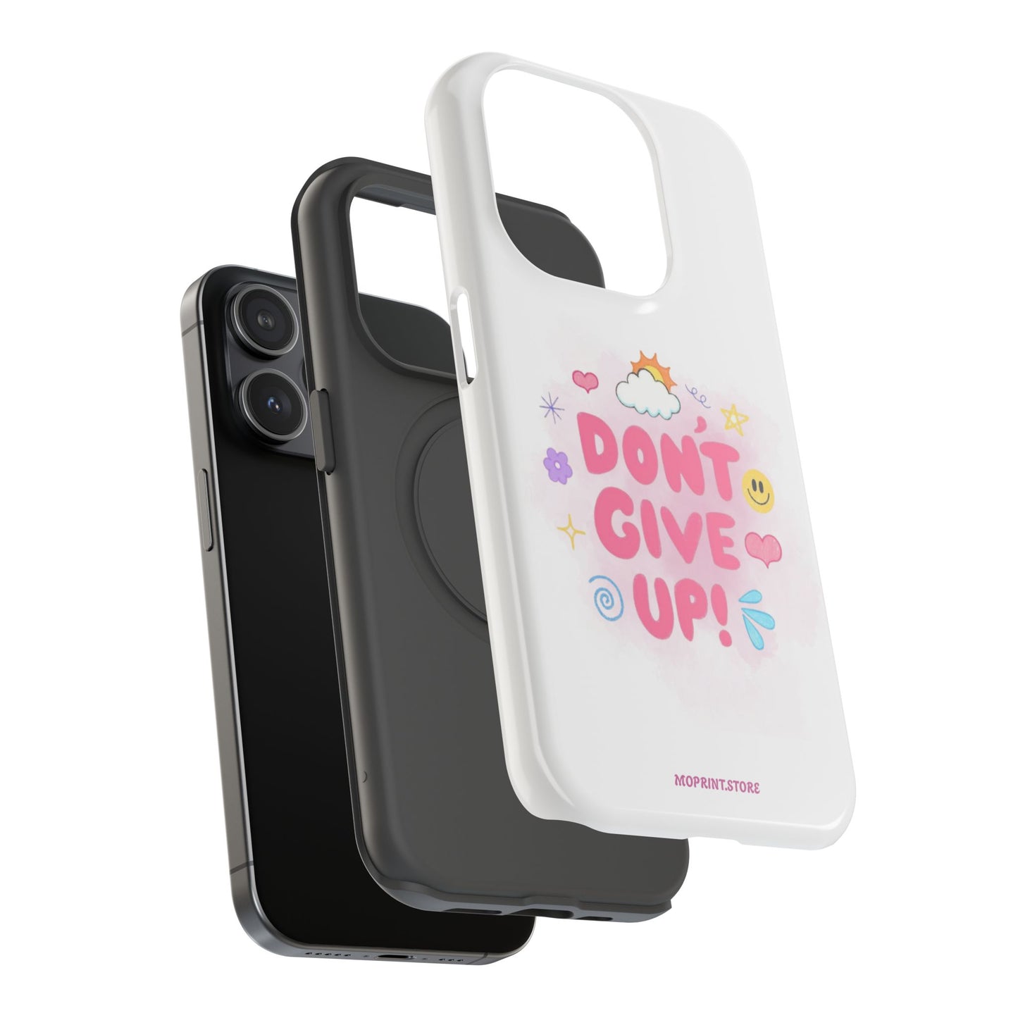 Inspirational Phone Case - "Don't Give Up!" Impact-Resistant Design