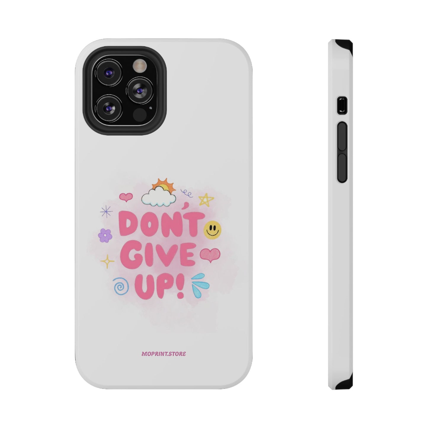 Inspirational Phone Case - "Don't Give Up!" Impact-Resistant Design