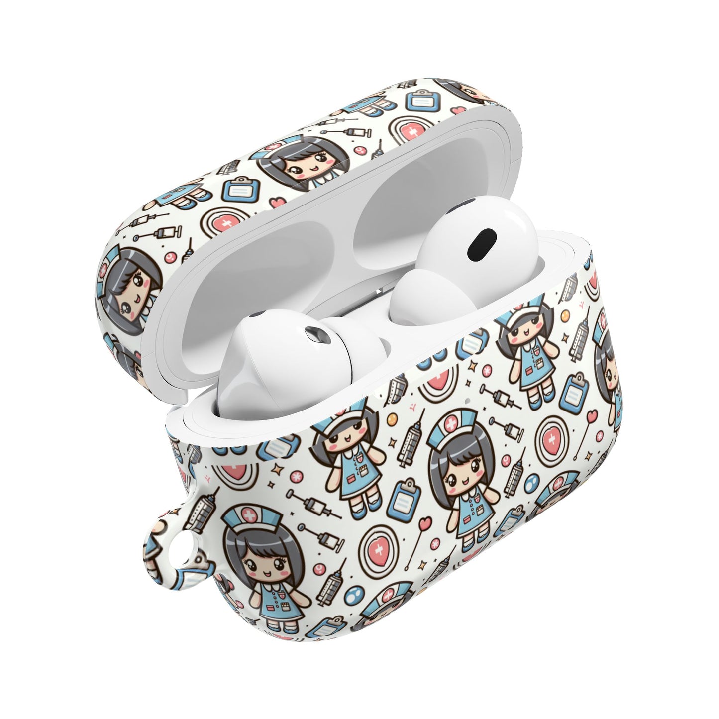 Cute Nurse Theme AirPod Case, Nurse AirPod Cover, Kawaii AirPods Accessory, Gift for Healthcare Workers, Medical Student AirPods Case