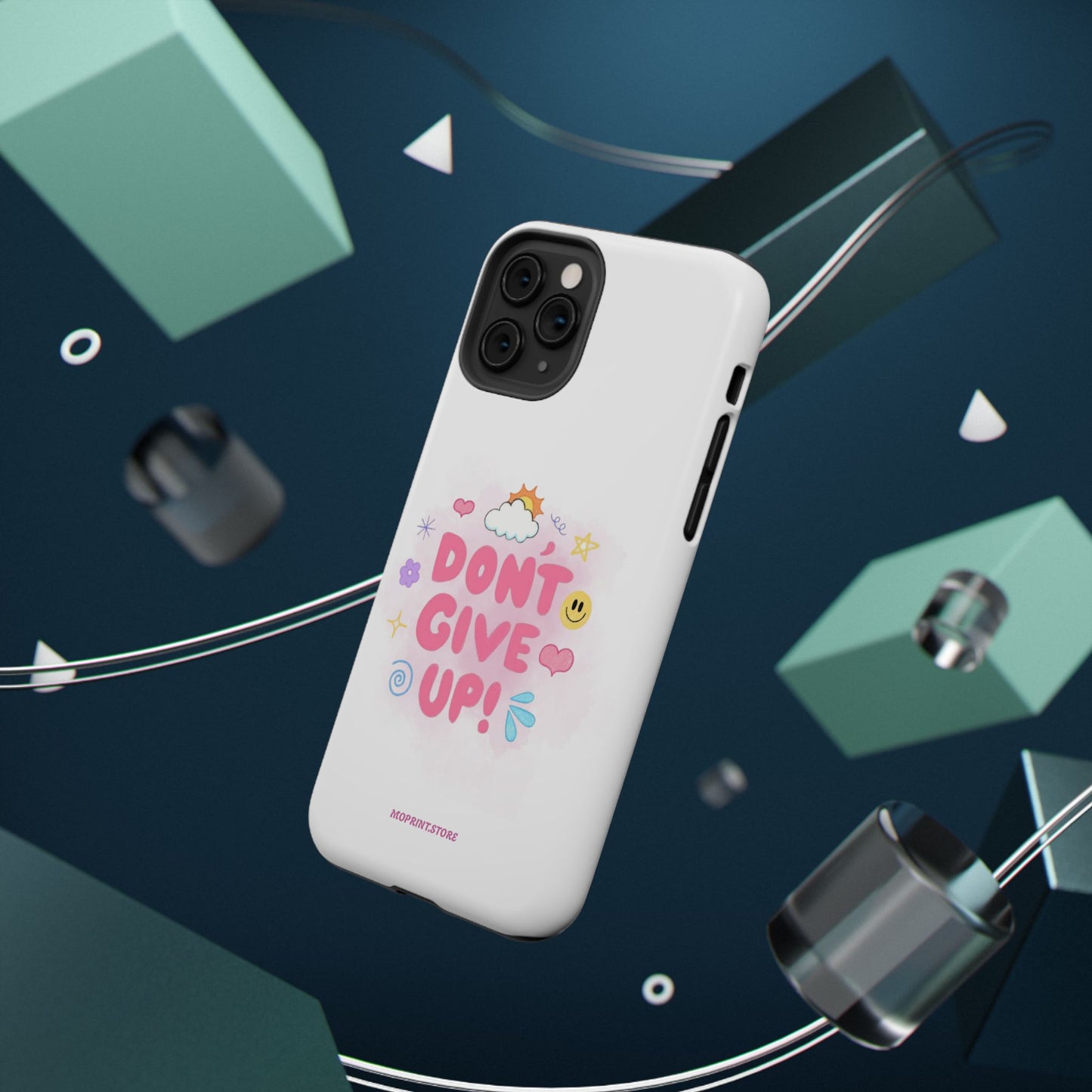 Inspirational Phone Case - "Don't Give Up!" Impact-Resistant Design