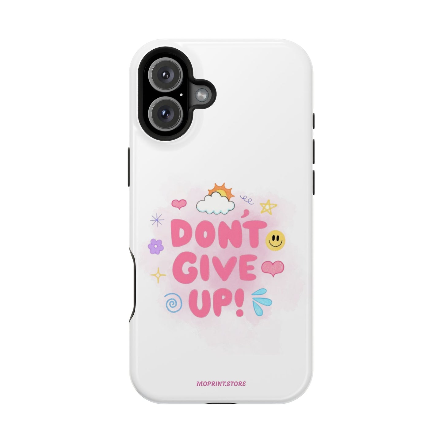 Inspirational Phone Case - "Don't Give Up!" Impact-Resistant Design