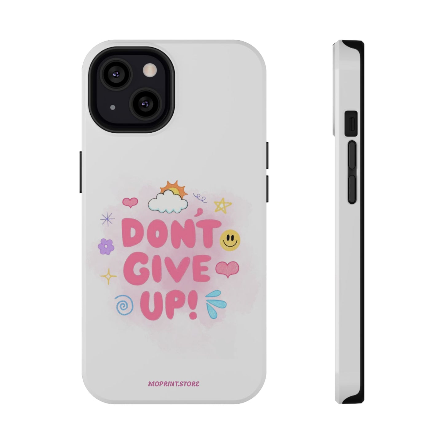 Inspirational Phone Case - "Don't Give Up!" Impact-Resistant Design