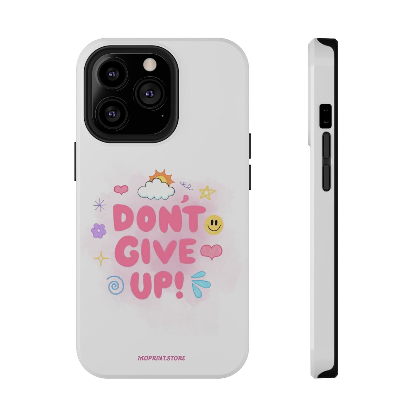 Inspirational Phone Case - "Don't Give Up!" Impact-Resistant Design