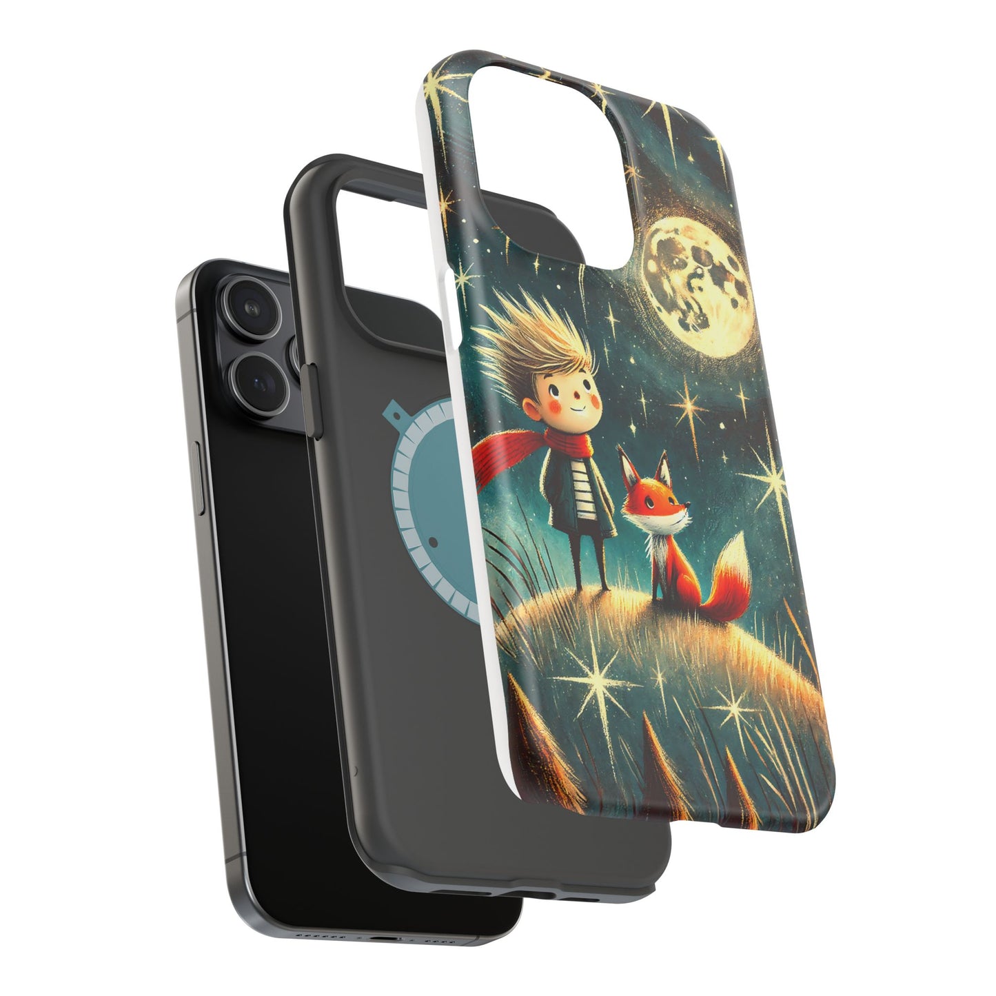 Whimsical Space Adventure Magnetic Phone Case - Kid-Friendly Design