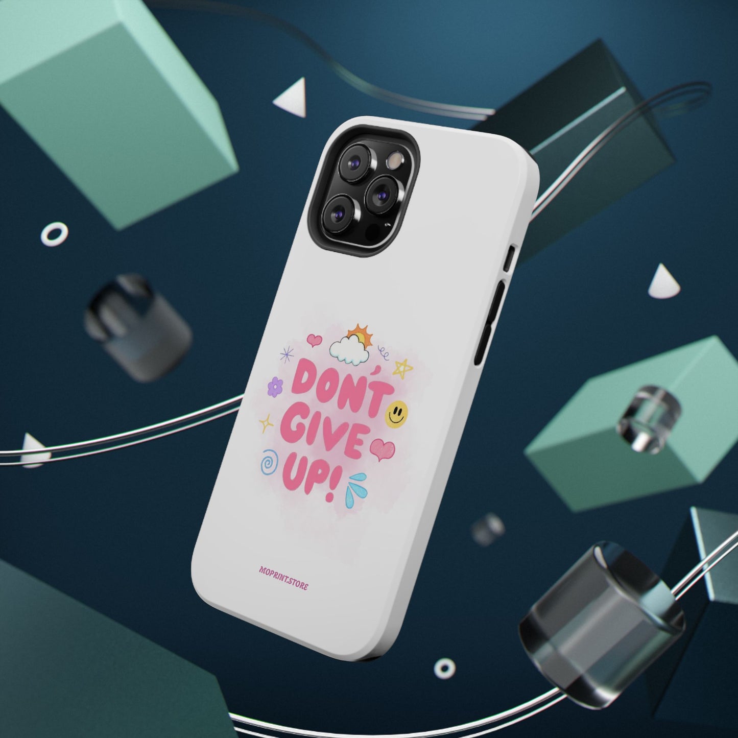 Inspirational Phone Case - "Don't Give Up!" Impact-Resistant Design
