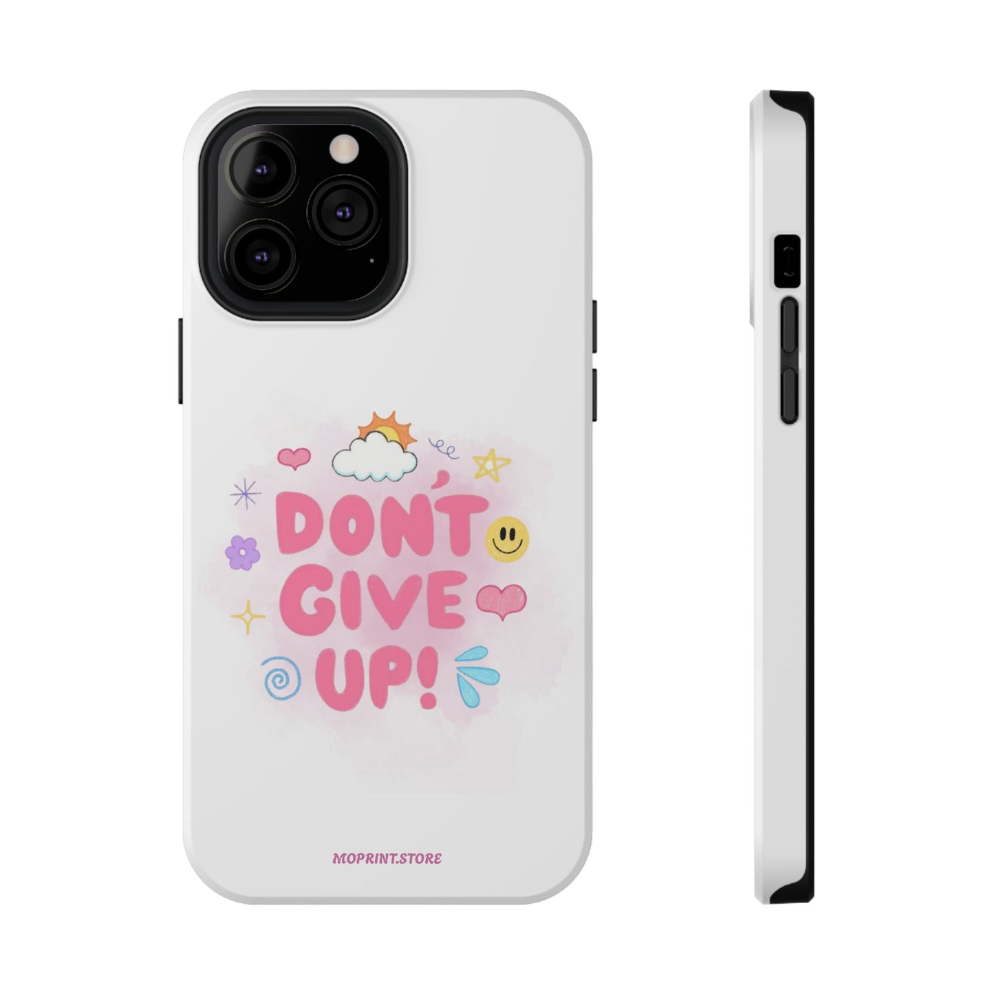 Inspirational Phone Case - "Don't Give Up!" Impact-Resistant Design
