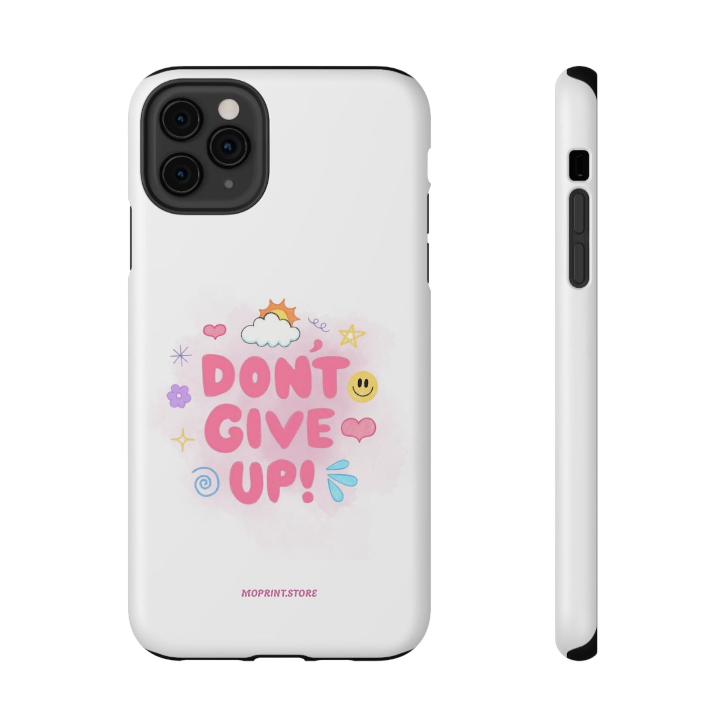 Inspirational Phone Case - "Don't Give Up!" Impact-Resistant Design