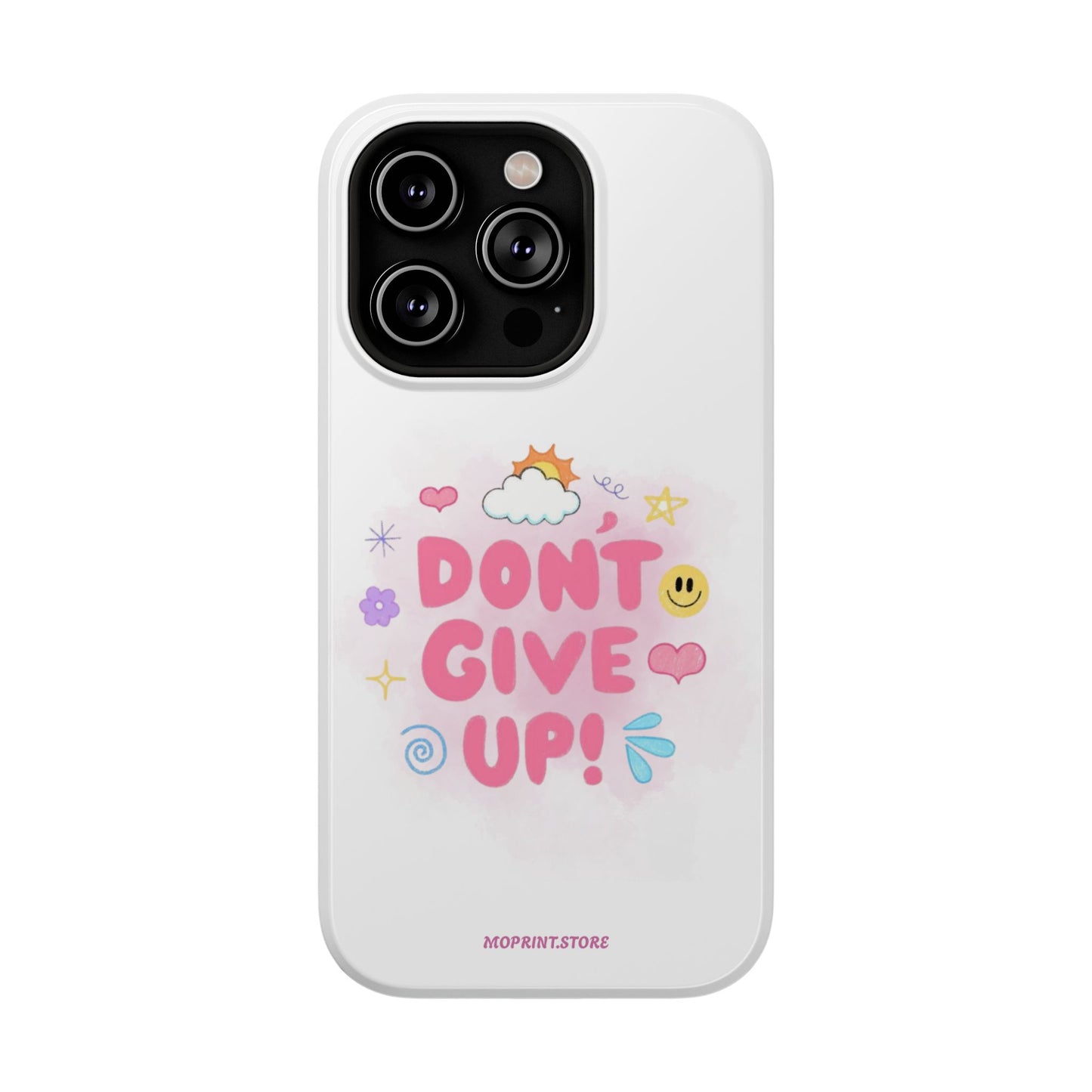 Inspirational Phone Case - "Don't Give Up!" Impact-Resistant Design