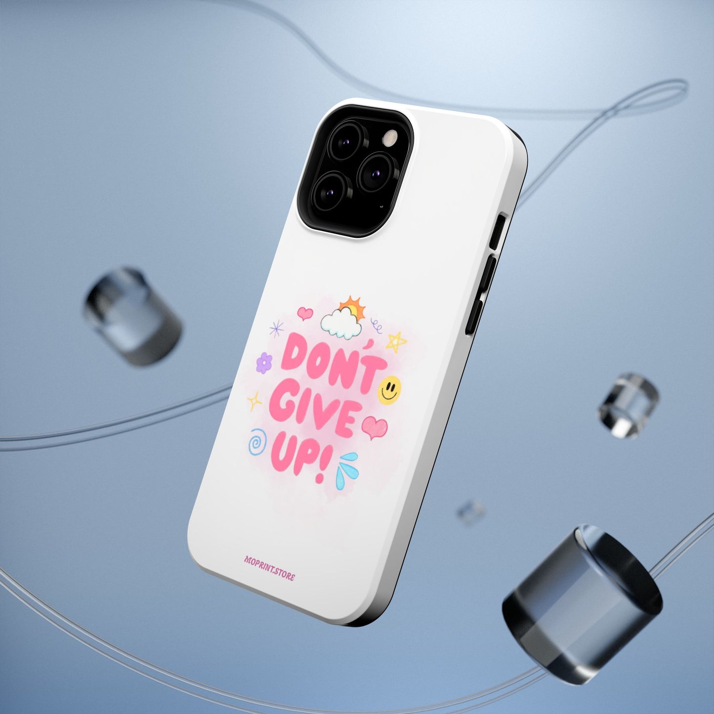 Inspirational Phone Case - "Don't Give Up!" Impact-Resistant Design