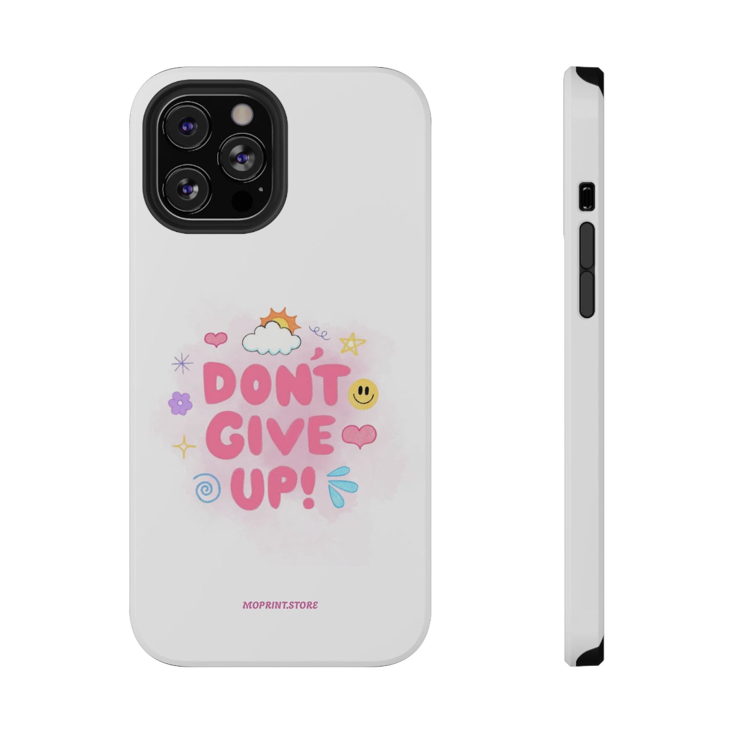 Inspirational Phone Case - "Don't Give Up!" Impact-Resistant Design