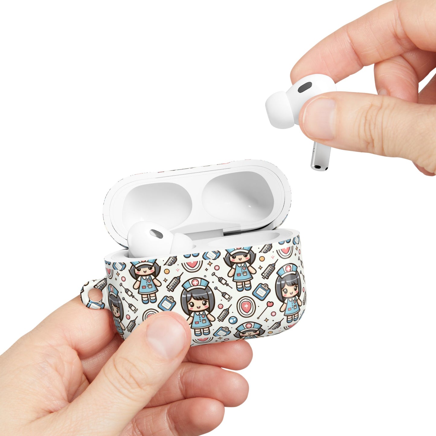 Cute Nurse Theme AirPod Case, Nurse AirPod Cover, Kawaii AirPods Accessory, Gift for Healthcare Workers, Medical Student AirPods Case