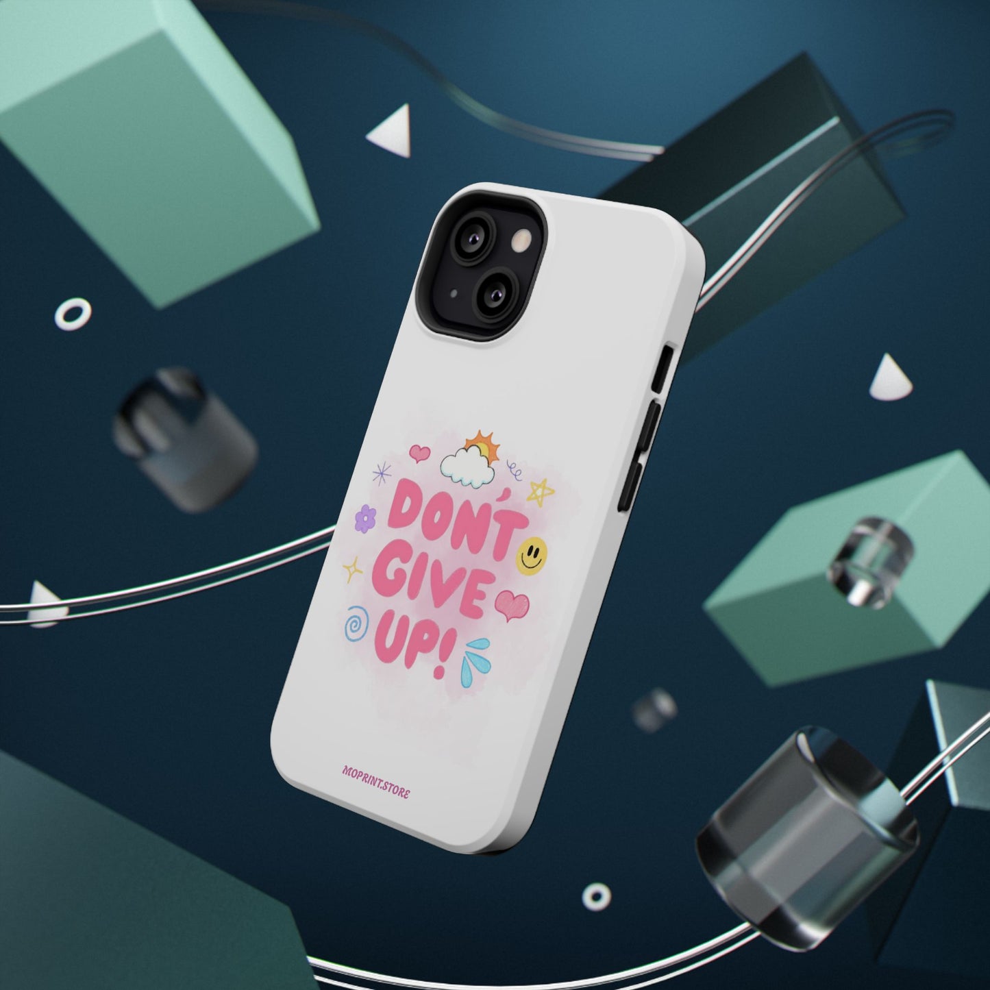 Inspirational Phone Case - "Don't Give Up!" Impact-Resistant Design