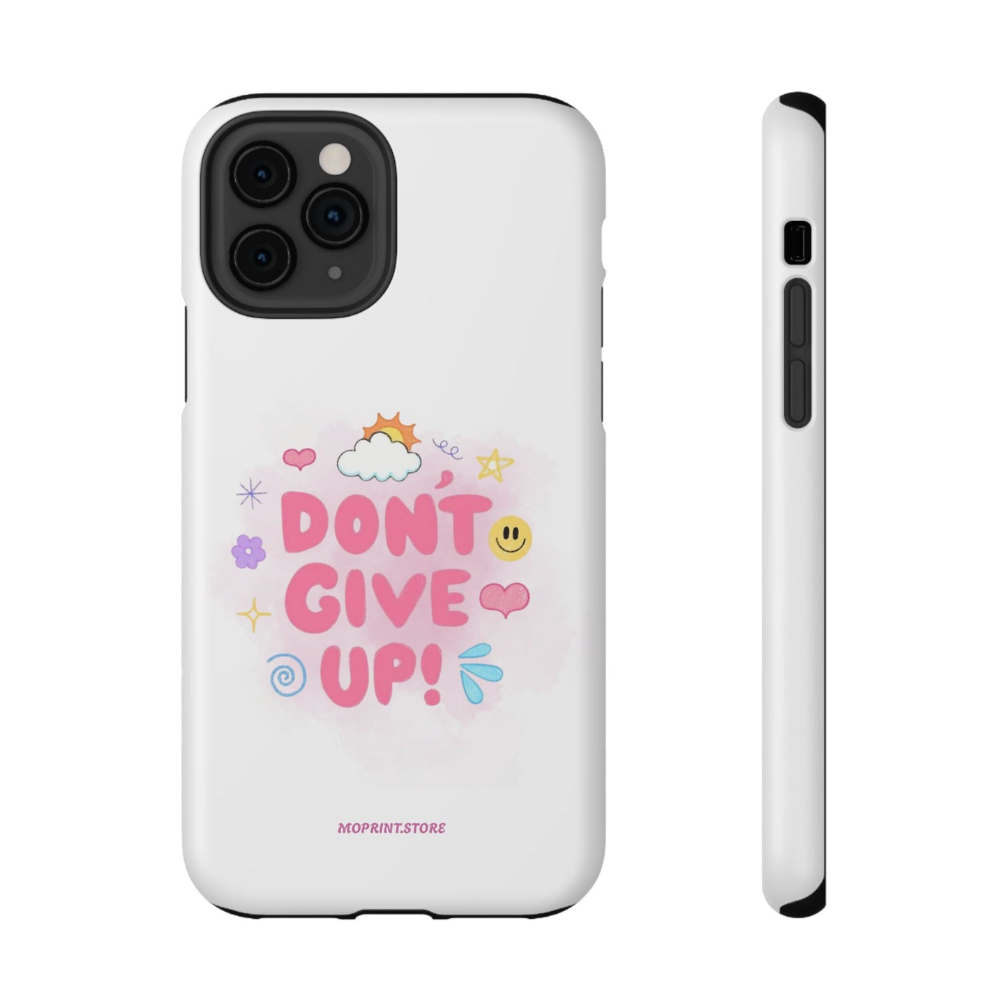 Inspirational Phone Case - "Don't Give Up!" Impact-Resistant Design
