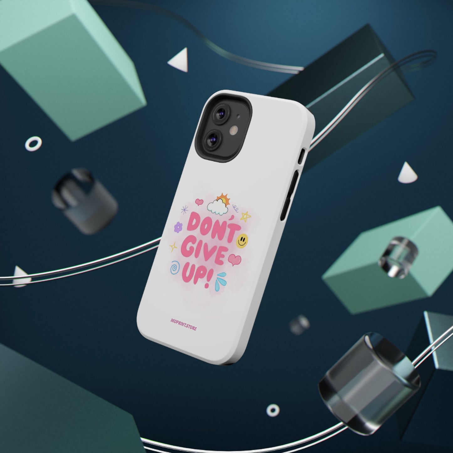 Inspirational Phone Case - "Don't Give Up!" Impact-Resistant Design