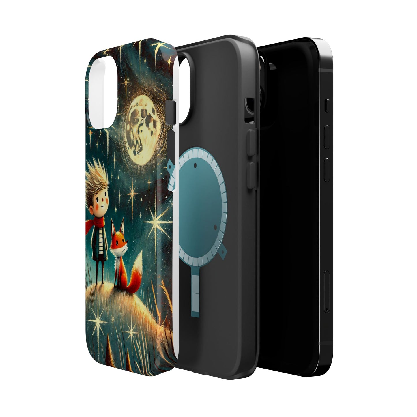 Whimsical Space Adventure Magnetic Phone Case - Kid-Friendly Design