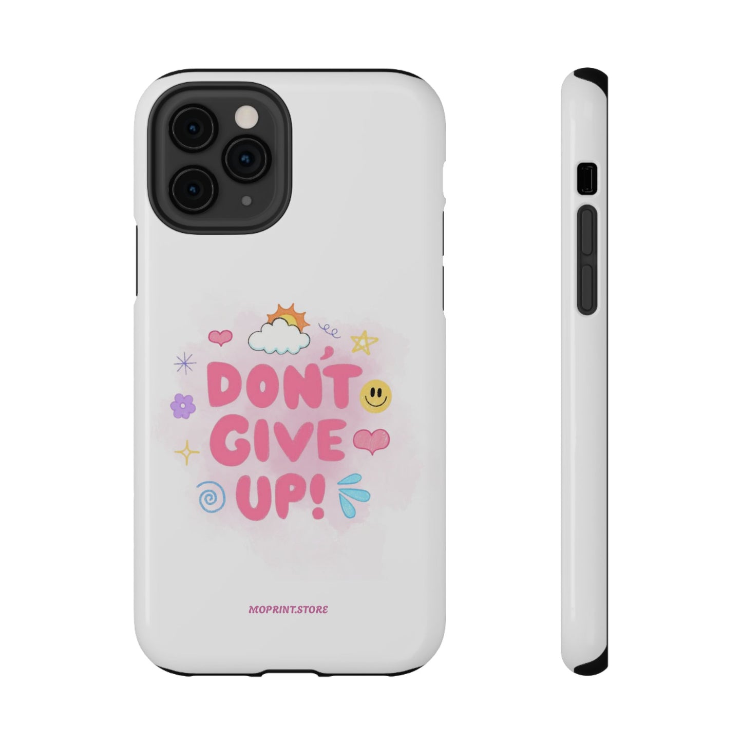 Inspirational Phone Case - "Don't Give Up!" Impact-Resistant Design