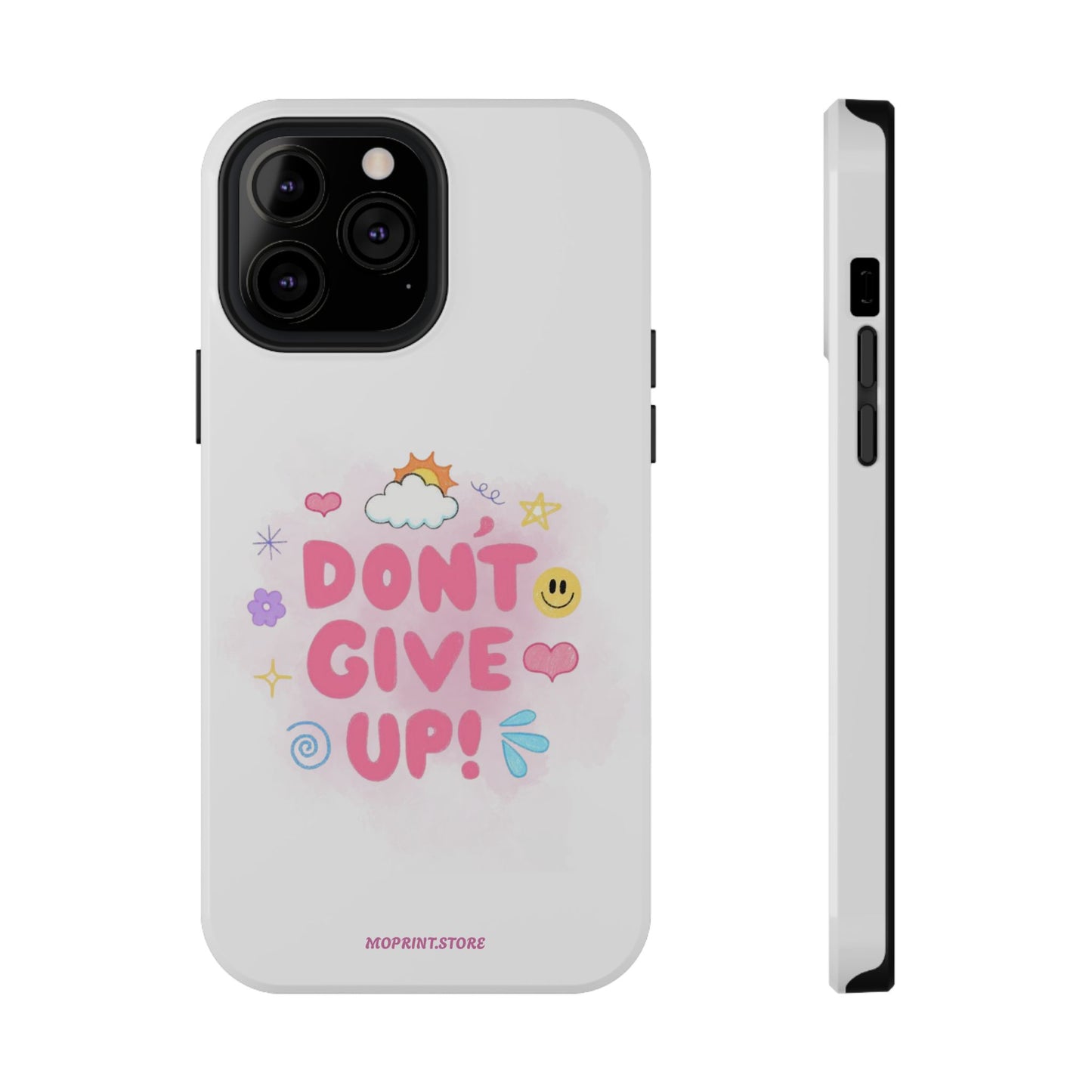 Inspirational Phone Case - "Don't Give Up!" Impact-Resistant Design