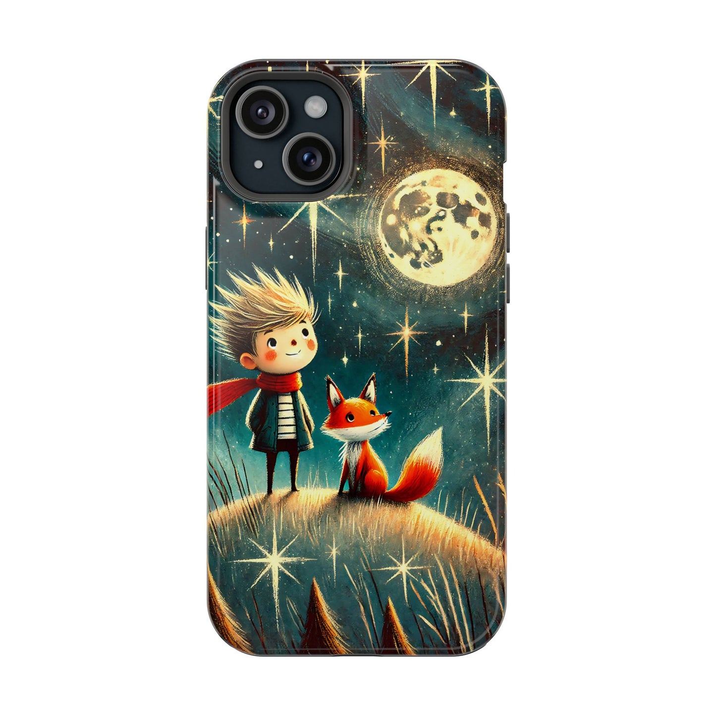 Whimsical Space Adventure Magnetic Phone Case - Kid-Friendly Design